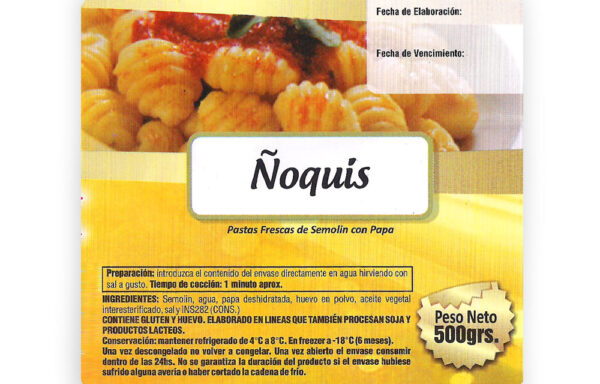 Ñoquis de Sémola y Papa 500 g