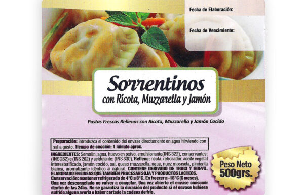 Sorrentinos Ricota Muzzarella y Jamón 500 g